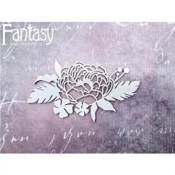 Чипборд "Вдали. Цветок 2848", 9,2х5,1 см (Fantasy)