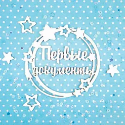 Набор украшений из чипборда "Первые документы сыночка" (CraftStory)