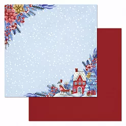 Набор бумаги 30,5х30,5 см "Снеговички", 12 листов (ScrapMania)