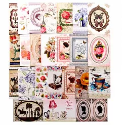 Набор бумажных карточек "Винтажные кружева" 