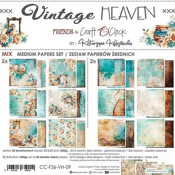 Набор бумаги 15х15 см "Vintage heaven", 24 листа (CraftO'clock)