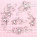 Чипборд "Цветы ажурные", 9,1х5 см (Scrapiki)