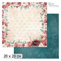 20х20 Бумага "Багряный винтаж. Дизайн 2" (ScrapMania) 20х20 Бумага "Багряный винтаж. Дизайн 2" (ScrapMania)