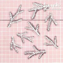 Чипборд "Веточка еловая", 4х7 см (Scrapiki)