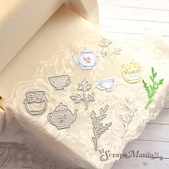 Нож "Усатый поваренок. Чайный сервиз" 6х3 см (ScrapMania)