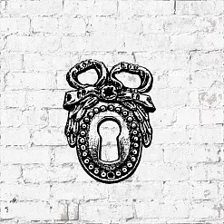 Штамп "Замочная скважина с бантом", 2,5х3 см (Креатив)