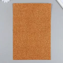 Отрез фетра А4 с глиттером "Оранжевый", толщина 2 мм