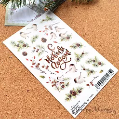 Набор наклеек А6 "Воробушки" (ScrapMania) Набор наклеек А6 "Воробушки" (ScrapMania)