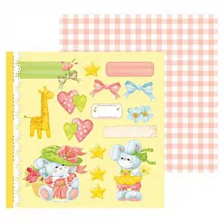 Бумага 15х15 см "Веселое настроение. Зайчата" (АртУзор)