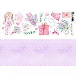 Лист с картинками 10х30 см "Весенняя романтика" (ScrapMania)
