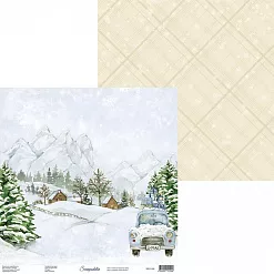 Бумага "Snowy flowers. Лист 02" (Scrapodelie)