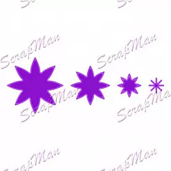 Набор ножей "Цветы 8" (Scrapman)