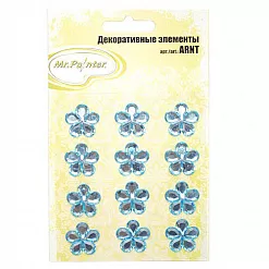 Набор страз "Цветы. Голубые", 12 шт (Mr.Painter) Набор страз "Цветы. Голубые", 12 шт (Mr.Painter)