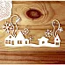 Украшение из чипборда "Бордюр с домиками" (Просто небо)