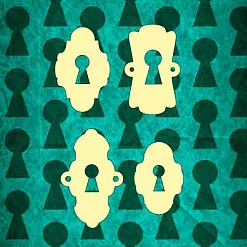 Набор деревянных украшений "Замочные скважины" (Muscari) Набор деревянных украшений "Замочные скважины" (Muscari)