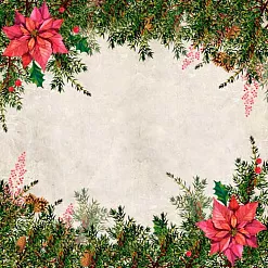 Набор бумаги 20х20 см "Botany winter", 10 листов (Фабрика Декору)