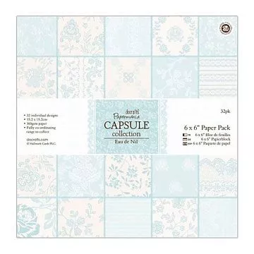 Набор бумаги 15х15 см "Eau De Ni", 32 листа (DoCrafts)