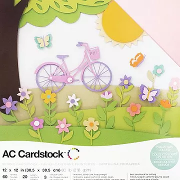 Набор кардстока 30х30 см "Spring", 60 листов (American Crafts)