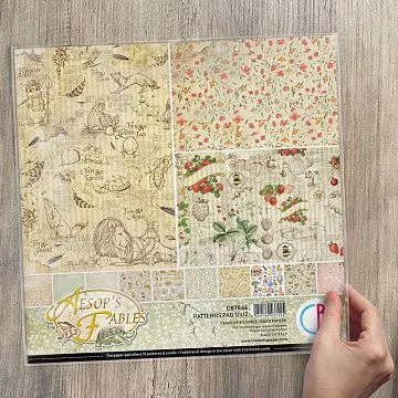 Набор бумаги 30х30 см "Aesop's Fables. Фоновый", 8 листов (Ciao bella)