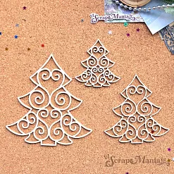Шейкер "Фономикс. Новогодний. Ажурная елка мини", 5х5,2 см (ScrapMania)