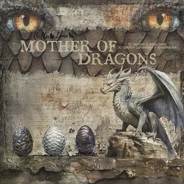 Набор бумаги 20х20 см "Mother of dragons", 12 листов (BellaLuna)