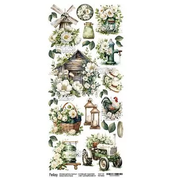 Бумага 13х28 см "Идиллия - 4. Лист для вырезания" (Fantasy)