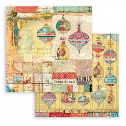 Набор бумаги 20х20 см "Christmas Patchwork" (Stamperia)