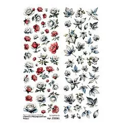 Лист с картинками 10х30 см "Алиса и Чеширский кот. Розы" (ScrapMania)