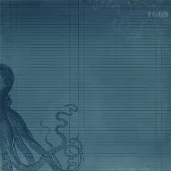 Набор бумаги 20х20 см "Мой капитан", 12 листов (ScrapMania)