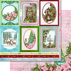 Набор бумаги 30х30 см "Winter's eve", 24 листа (Heartfelt Creations)