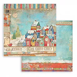 Набор бумаги 20х20 см "Christmas Patchwork" (Stamperia)