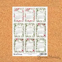 Скрап-карта А4 "Календарь 2025. Зимняя прелесть" (ScrapMania)