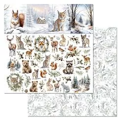 Набор бумаги 30,5х30,5 см "Снежные сказки", 12 листов (ScrapMania) Набор бумаги 30,5х30,5 см "Снежные сказки", 12 листов (ScrapMania)