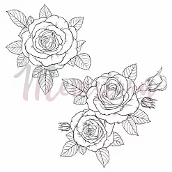 Штамп "Розы", 6х6,4 см (Memstory) Штамп "Розы", 6х6,4 см (Memstory)