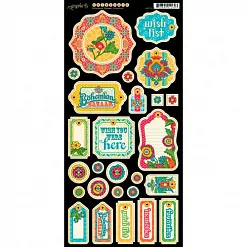 Набор высечек из чипборда 15х30 см "Bohemian bazaar" (Graphic 45)