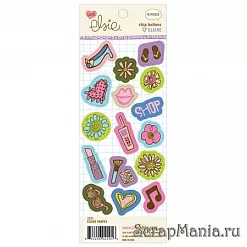 Набор пуговиц из чипборда "Claire shapes" (Ki Memories)