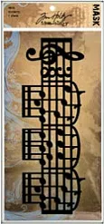 Маска "Ноты" (Tim Holtz)