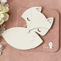 Заготовка для тиснения "Спящая лиса", 13х10 см (LeoMammy) Заготовка для тиснения "Спящая лиса", 13х10 см (LeoMammy)