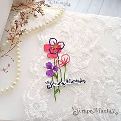 Нож "Длинные растения. Цветок традесканции", 2,5х6,5 см (ScrapMania) Нож "Длинные растения. Цветок традесканции", 2,5х6,5 см (ScrapMania)