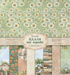 Набор бумаги 20х20 см "Вдали от города", 9 (Ромалетта)