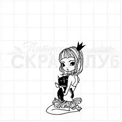 Штамп "Папина принцесса", 3х5,5 см (Скрапклуб)