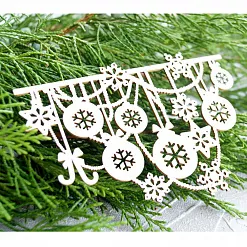 Чипборд "Новогодняя подвеска", 9,9х6,8 см (LeoMammy)