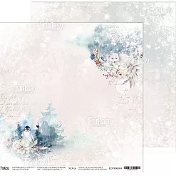 Бумага 30х30 см "Снежные объятия 4" (Fantasy) Бумага 30х30 см "Снежные объятия 4" (Fantasy)