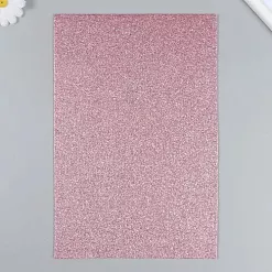 Отрез фетра А4 с глиттером "Бледно-розовый", толщина 2 мм