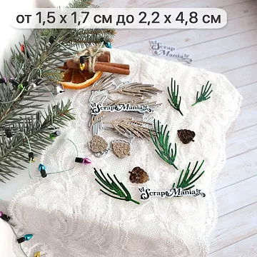 Нож "Сказка на Новый Год. Елки-иголки", 2,2х4,8 см (ScrapMania)