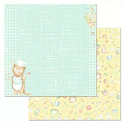 Набор бумаги 30,5х30,5 см "Усатый поваренок", 12 листов (ScrapMania) Набор бумаги 30,5х30,5 см "Усатый поваренок", 12 листов (ScrapMania)