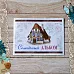 Тканевая карточка "Родной дом. Семейный альбом 2" (ScrapMania, горизонтальный)