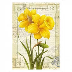 Тканевая карточка "Ботанический сад. Нарциссы" (ScrapMania)