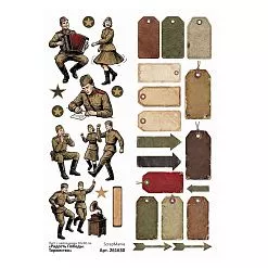 Лист с картинками 10х30 см "Радость Победы. Торжество" (ScrapMania)