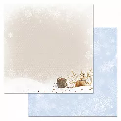 Набор бумаги 30,5х30,5 см "Снежная клюква", 12 листов (ScrapMania)